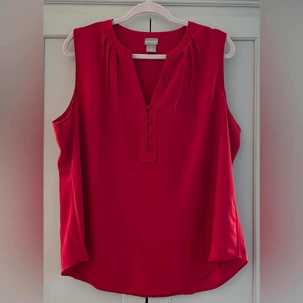 Chico's Red Sleeveless Top